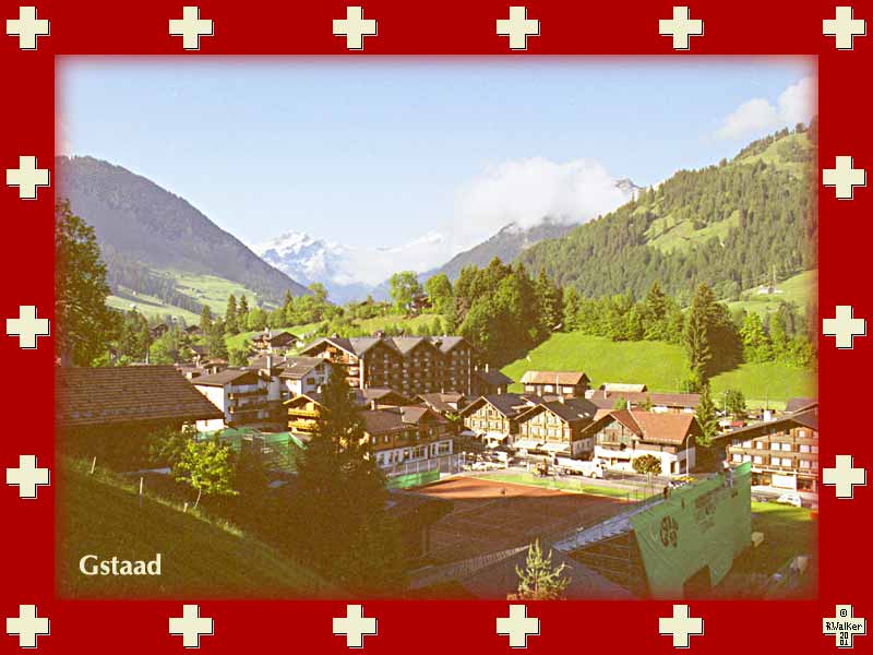 Gstaad viewed from MOB car on trestle, 1991