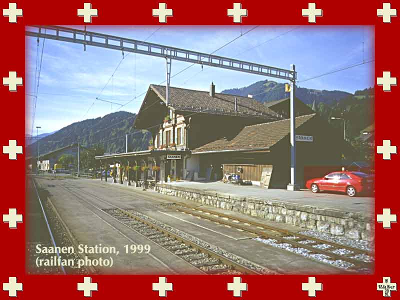 Saanen station (MOB line) 1999 - railfan shot only