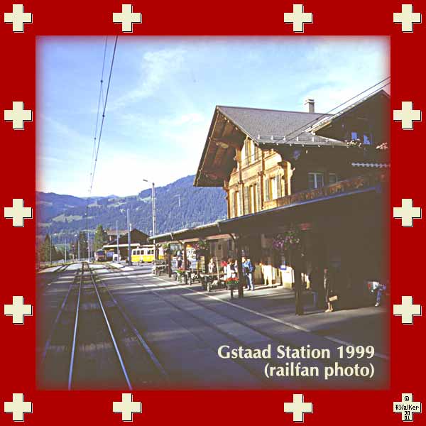 Gstaad station (MOB line) 1999 - railfan shot only