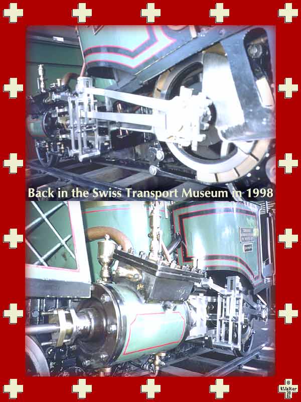 Lok 7 of the Vitznau-Rigi Bahn, back in the Transport Museum for another 25 years, 1998