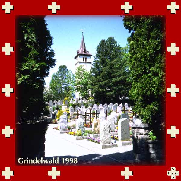Church cemetery in Grindelwald, 1998